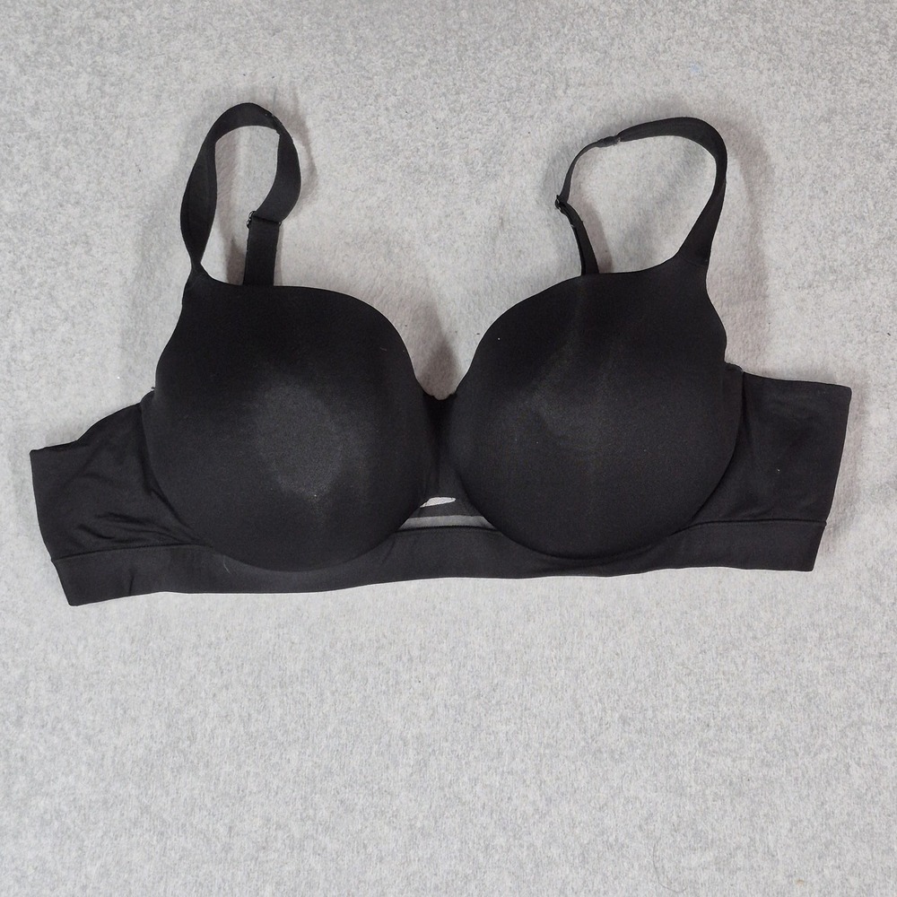 Cacique Women‎ Bra 46C Black Lightly Lined Balconette Underwired